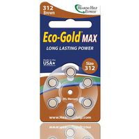 Eco-Gold Max Hearing Aid Batteries, Size 312 (120 Total Batteries)