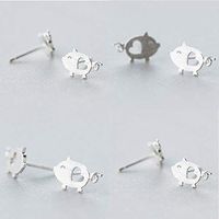 2Pairs Sweet Small Pig Heart Shape Ear Studs Lovely Animals Ear Jewelry Earring Best Jewerly Women Design Womens Cheap Novelty Pendant Pretty Charms Cute Comfy