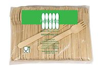 Perfect Stix Wooden Disposable Cutlery Forks 6" length ( pack of 100ct)