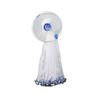 Meidexian888 Fishing Cast Net,Fish Aluminum Ring Monofilament Thread Throwing Net Saltwater (White, S)
