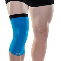 Zensah Compression Knee Sleeve - Relieve Knee Pain, Treat Runners Knee, Patella Support (Large, Blue)