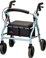 NOVA Zoom Rollator Walker with 20” Seat Height, Sky Blue