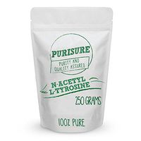 Purisure N-Acetyl L-Tyrosine (NALT) Powder 250g (714 Servings), Nootropic Supplement for Brain Support, Improved Stress Response, Mood Enhancement, Speeds Up Muscle Recovery