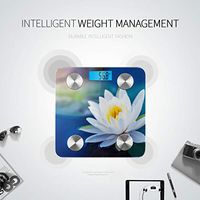 Beautiful Lily Floating On A Blue Water Smart Body Fat Scale Weight Scale Bluetooth Scale Body Fat Tracks 8 Key Compositions Analyzer Sync with Fitness Apps 400 Lbs