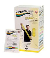 CanDo 10-6371 Sup-R Band, Latex-Free, 5' Singles, 30 Piece Dispenser, Yellow