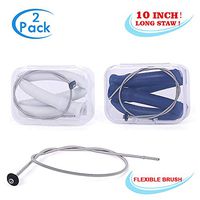 Extra Long 10" Collapsible straws Food Grade Silicone Drinking Straws Portable Reusable Washable Straws With cleaning brush and case (C Deep Blue and Gray, 1)