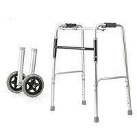 Drive Healthcare Walking Aids Adjustable Elderly Disabled Persons Assisted Walker Anti-Skid Walker Crutches Lower Limb Training Folding Walker