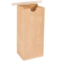Resealable Kraft Tin Tie Poly-Lined Bags Coffee Bags Reclosable Tin Tie Bags Without Window - 1/2 Lb - 25 Pack