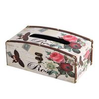 Yingte Facial Tissue Box, Crescent Retro Style Storage Box Paper Napkin Holder