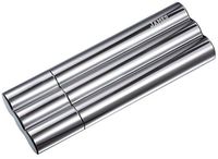 Personalized Visol Tres Stainless Steel Three Cigar Holder with Free Engraving