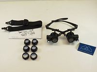 Glasses Magnifier LED Double Eye 10X 15X 20X 25X Dental Medical Jeweler FORZA4