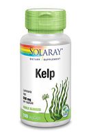 Solaray Kelp 550 mg with Folic Acid for Healthy Thyroid Function, Energy & Metabolism Support | Non-GMO | 100 VegCaps