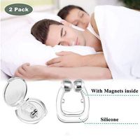 Stop Snoring Device-2Pc Mini Magnetic Silicone Anti Snoring Nose Clip, Aid Relieve Snore for Men Women, for Reduce Noise Improve Sleep
