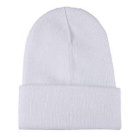 QIUUE Women Winter Warmer Stretch Knitted Cap Beanie Hats Hairball Beanies for Boys Girls Knitting Wool Thick Baggy Snow Hat