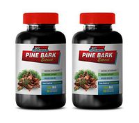 Immunity Boosting Vitamins for Men - Pine BARK Extract - Free Radical Protection - Cholesterol and triglycerides Supplement - 2 Bottles 180 Capsules
