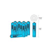AAA Size 3.7V 350MAH ICR10440 Lithium Ion Rechargeable Battery (12pc Button top)