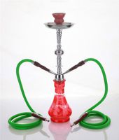 2 hose 21" Halab Red Hookah Shisha Nargila water glass vase pipes smoke sale