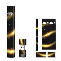 JUUL Skin Wrap - JUUL Compatible Skin Wrap Sticker - Device Not Included - 360° Protection - Easy Installation (Golden Trail)