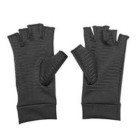 Copper Compression Arthritis Gloves Best Copper Infused Glove for Women and Men, Fingerless Arthritis Gloves, Pain Relief and Healing for Arthritis, Carpal Tunnel, 1 Pair, Black (Small)
