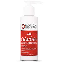 Protocol For Life Balance - Celadrin Joint Liposome Lotion - with Natural Menthol, MSM and Arnica to Help Relieve Joint Discomfort, Fast Acting Moisturizer - 4 fl oz (118 mL)