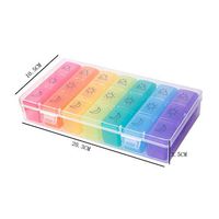 Alician Pills Box 7 Day Weekly Pills Organizer 3 Times A Day Including 7 Individual Daily Pills Cases Office Product