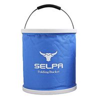 SUJING Multifunctional Collapsible Bucket, Outdoors Camping Water Container Compact Collapsible Bucket Water Container Folding Water Container (Blue)