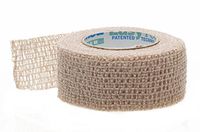 Medline Caring Self-Adherent Cohesive Wrap Bandage with Latex, Non-Sterile, 1" x 5 yd, Tan (Case of 30)