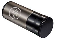 Personalized Visol Carlos Black and Gunmetal 7-Cigar Travel/Desk Humidor (Roman Monogram)