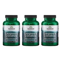 Swanson Amino Acid L-Arginine & L-Ornithine 500/250 Milligrams 200 Capsules 2 Bottles (3 Pack)