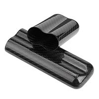 Keenso Carbon Fiber Cigar Case Humidors 2 Tubes Cigar Holder Storage Box Travel Case