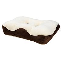 Home Office Memory Foam Seat Cushion Pillow Velvet Covered Chair Pillow Pad Tailbone Back Relief Supporter - Beige