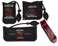 The Original Rhino Strong Commercial Grade Air Wedge Bag Pump Professional Leveling Kit & Alignment Tool Inflatable Shim Bag 3 Piece (Small, Medium, Large). 3 sizes for all of your individual needs.