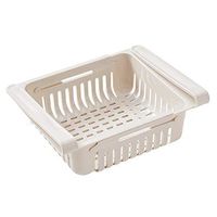 MSlongzc Organizer Box Storage Containers Storage Bins Cubes Organizer with Dividers Foldable Home Refrigerator Food Fruit Slide Storage Box Basket Organizer Kitchen Gadget Apricot