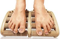 Wooden Foot Roller Massager Wood Massage Reflexology Relax Relief Spa Care
