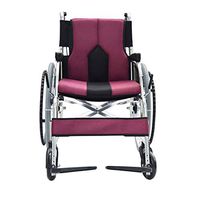 ChenCheng Wheelchair Foldable Aluminum Lightweight and Easy to Carry Hand Push Old Man Scooter Deluxe Edition Medical Supplies (Color : A)