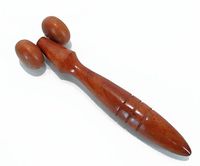 Thai Reflexology Massage Body Face Neck Hand Arm Leg Roller Tool Wood/ 1pcs.