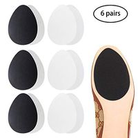 Non-Slip Shoes Pads Self-Adhesive Shoe Sole Protectors, Anti-Slip Heel Pads Anti-Shedding Non-Slip Rubber Sole Protectors Used for Noise Reduction (6 Pairs : 3 Black + 3 White)