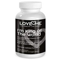 Love Me Nutrition® - I'm King of The World - Men's Multi B1, B2, B3, B5, B6, B12, Male Support, Blood Pressure Control- Herbs, Antioxidants. Natural No Artificial Ingredient. 60 Vegi Caps