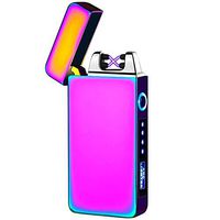 GOTDCO. Windproof Lighter,Electric Arc Lighter USB Rechargeable Lighter,Flameless Lighter Plasma Pocket Lighter with Battery Indicator Igniter for Fire Cigarette Candle Camping Hiking (B)