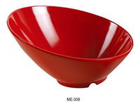 Yanco ME-308 Mexico Sheer Bowl, 16 oz Capacity, 8" Diameter, Melamine, Red Color with Black Speckled, Pack of 48