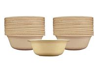 [500 COUNT] 48 oz Round Disposable Bowls - Natural Sugarcane Bagasse Bamboo Fibers Sturdy 48 Ounce Compostable Eco Friendly Environmental Paper Bowl Alternative 100% by-product Tree Plastic Free