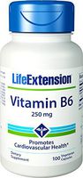 Vitamin B6, 250 mg, 100 Vcaps by Life Extension (Pack of 4)