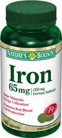 Nature's Bounty Iron 65 Mg.(325 mg  Ferrous Sulfate), 100 Tablets, (Pack of 2)