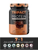TRIPACT Protein - Chocolate 1.5lb. - Premium Nutrition Shake Featuring Non-GMO Grass Fed Whey Protein, Plant Proteins, Greens, Superfoods and Probiotics.