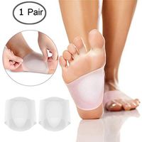 Silicone Arch Support Pads - Men & Women Clear Arch Shoe Inserts with Padded Cushions, for Flat Foot Pain Relief Fallen Arches Plantar Fasciitis Support Cushioned and Heel Spurs