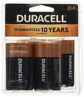 DURACELL COPPERTOP Saver Batteries, Size: D, 4/PK