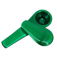 Gabrine Shiny Zinc Alloy Pipe Scoop Shaped Detachable Tobacco Pipe(Green)