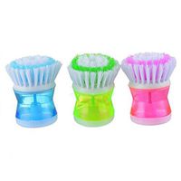 Dish Scrubber with Soap Dispenser for Dishes Pot Pan Kitchen Sink Cleaning,Color Random