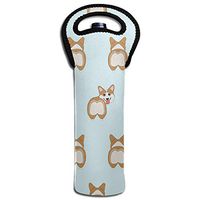 GUHurieir Corgi Dog Novelty Colorful Eye Attract Wine Bottle Bags Party Gift Wedding Bags