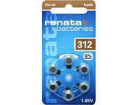 60 x Size 312 (ZA312) Renata Hearing Aid Batteries